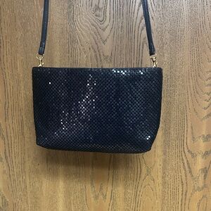 Whiting & Davis Black Sequin Shoulder Bag
